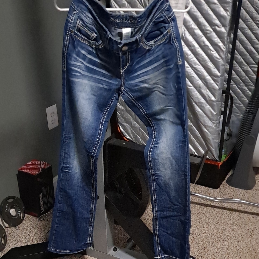 Maurices Men's Distressed Blue Bootcut Jeans